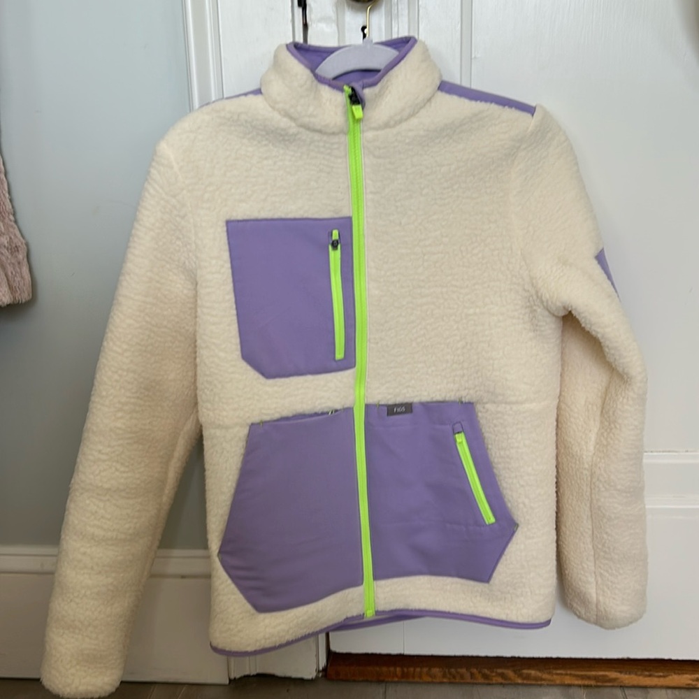 Figs fleece scrub jacket